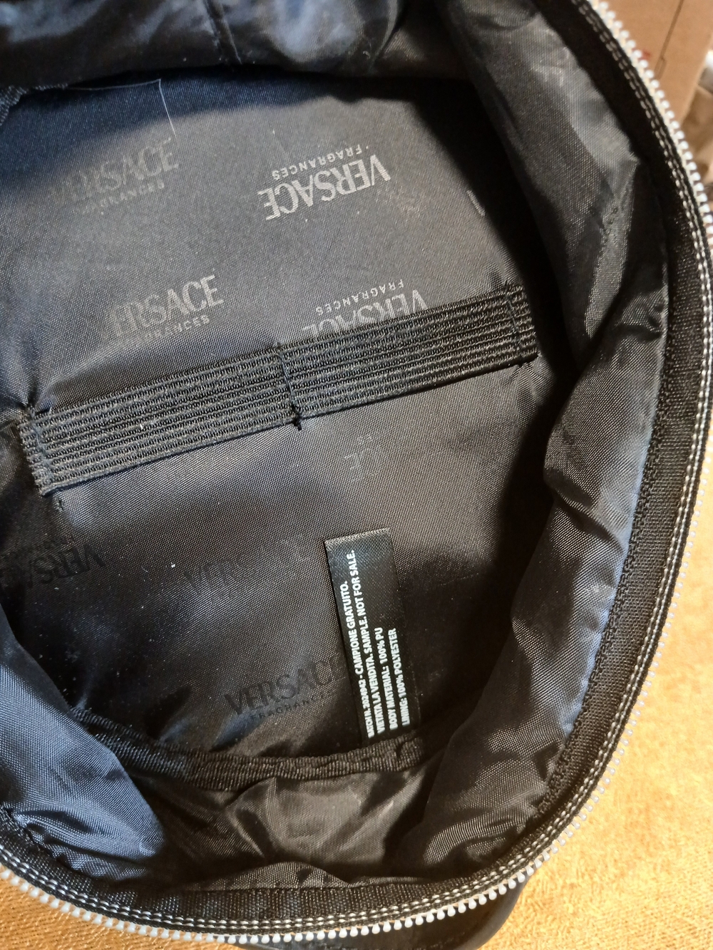 Versace Black Round Mini Crossbody with Gold Logo Plaque - Picture 3 of 5